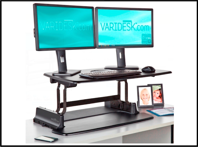 varidesk sit to stand desktop riser thumbnail  Work While 