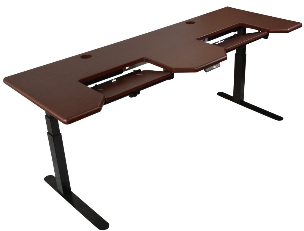 Omega Everest Adjustable-Height Desk with Dual Keyboard Platforms