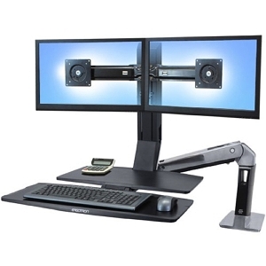 Ergotron WorkFit-A Sit-Stand Desktop Riser with Worksurface