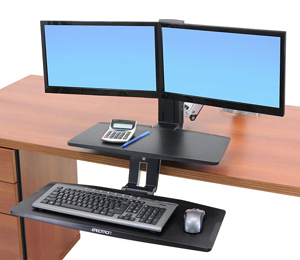 Workfit-A with Dropped Down Keyboard Platform