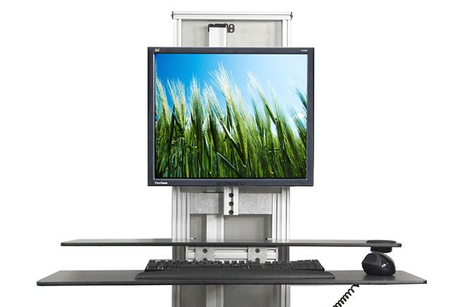 One-Touch Free Stand Sit Stand Workstation Review Ergotech One-Touch Free Stand Electric Sit Stand Workstation