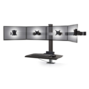 Winston Sit Stand Workstation with Four Monitors