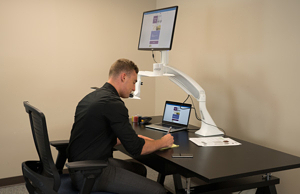 Cadence Standing Desk Converter Stowed Away