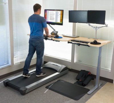 stationary bike under desk