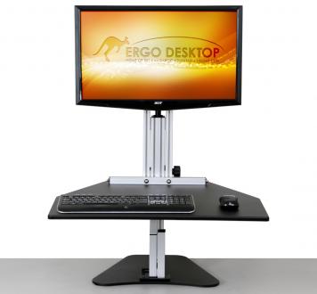 Top Sit-Stand Desk Converters – Post & Base Models – Experts Review Kangaroo Pro Desktop Riser