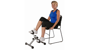 This folding cycle's pedal motion raises the knees up higher than an elliptical motion will.