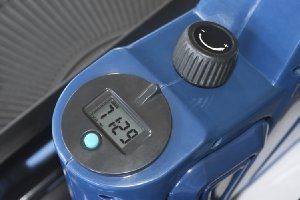 The j/fit has a convenient monitor to track exercise stats, and a knob to adjust tension.
