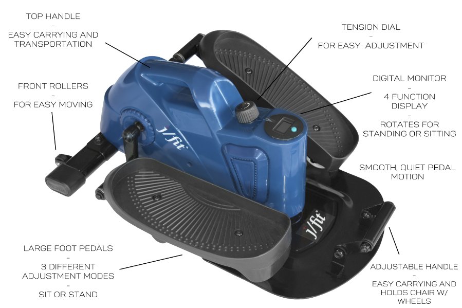 j/fit under desk elliptical pedals