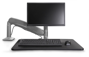 Cadence Express Sit Stand Converter Silver Single Monitor