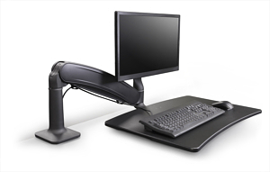 Cadence Express Sit Stand Converter Black Single Monitor