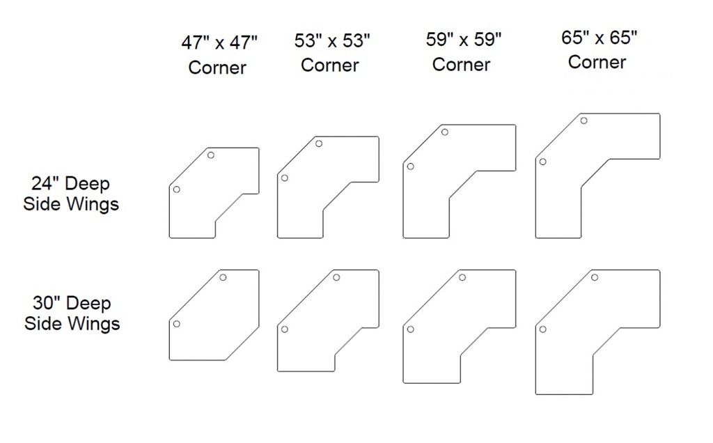 iMovR Corner Desk Diagrams