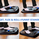 Licloud Standing Desk Mat socked feet