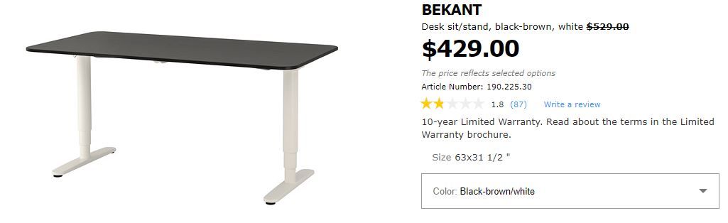 Ikea Bekant Standing Desk Experts Review, Ikea Bekant Desk Size