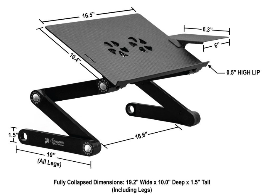 Executive Office Solutions portable laptop stand dimensions