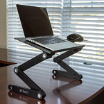 Executive Office Solutions portable laptop stand on a desk