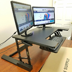 High Supply Sit Stand Desk in use