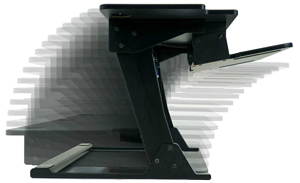 ziplift tilting keyboard tray convertible standing desk