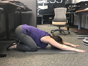 Standing Desk Stretches - Child's Pose