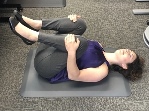 Standing Desk Stretches - Double Knee to Chest 2