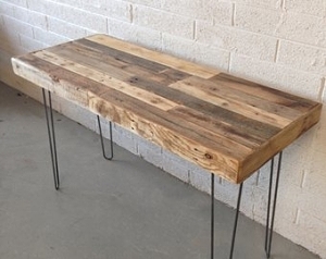 reclaimed wood desk top for stand desk