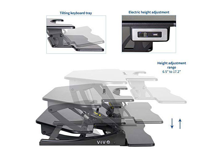 VIVO Electric Desk Converter Lift Mechanism