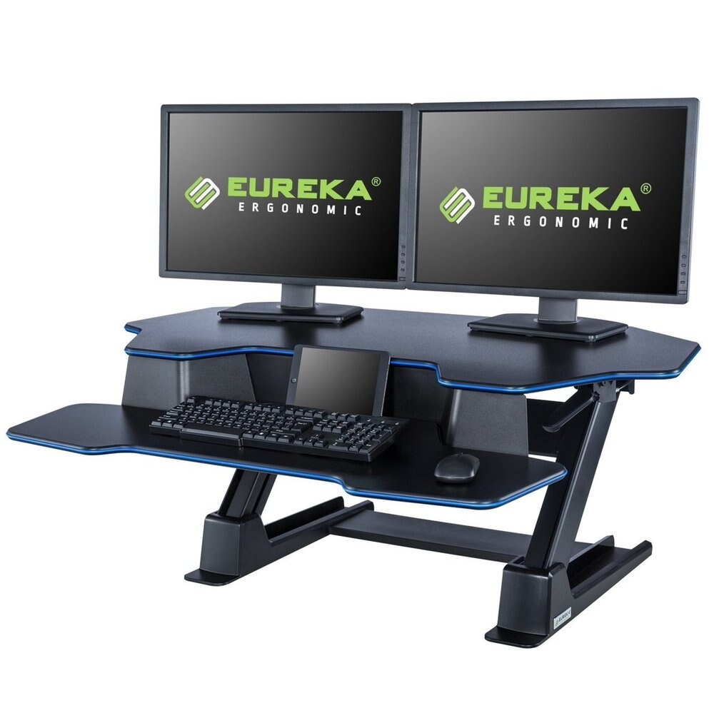 Eureka Ergonomic® Electric Height Adjustable 31" Black Standing Desk Converter 