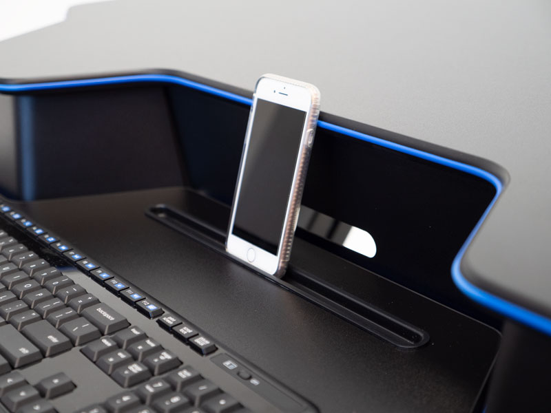 Eureka 46 XL Standing Desk Converter - Convenient Mobile Device Holder