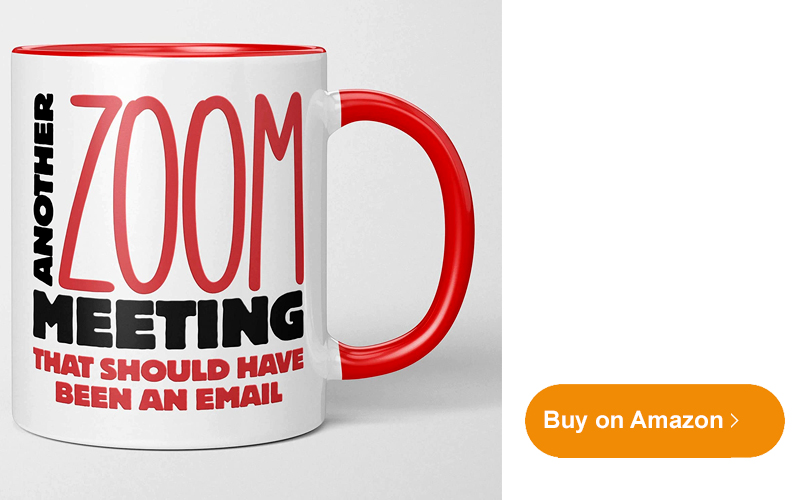 Funny Wok from from coffee mugs Zoom meeting Novelty gift work from home Christmas office employee boss 2020