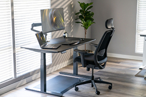 The ZipDesk is a good example of a migratory standing desk