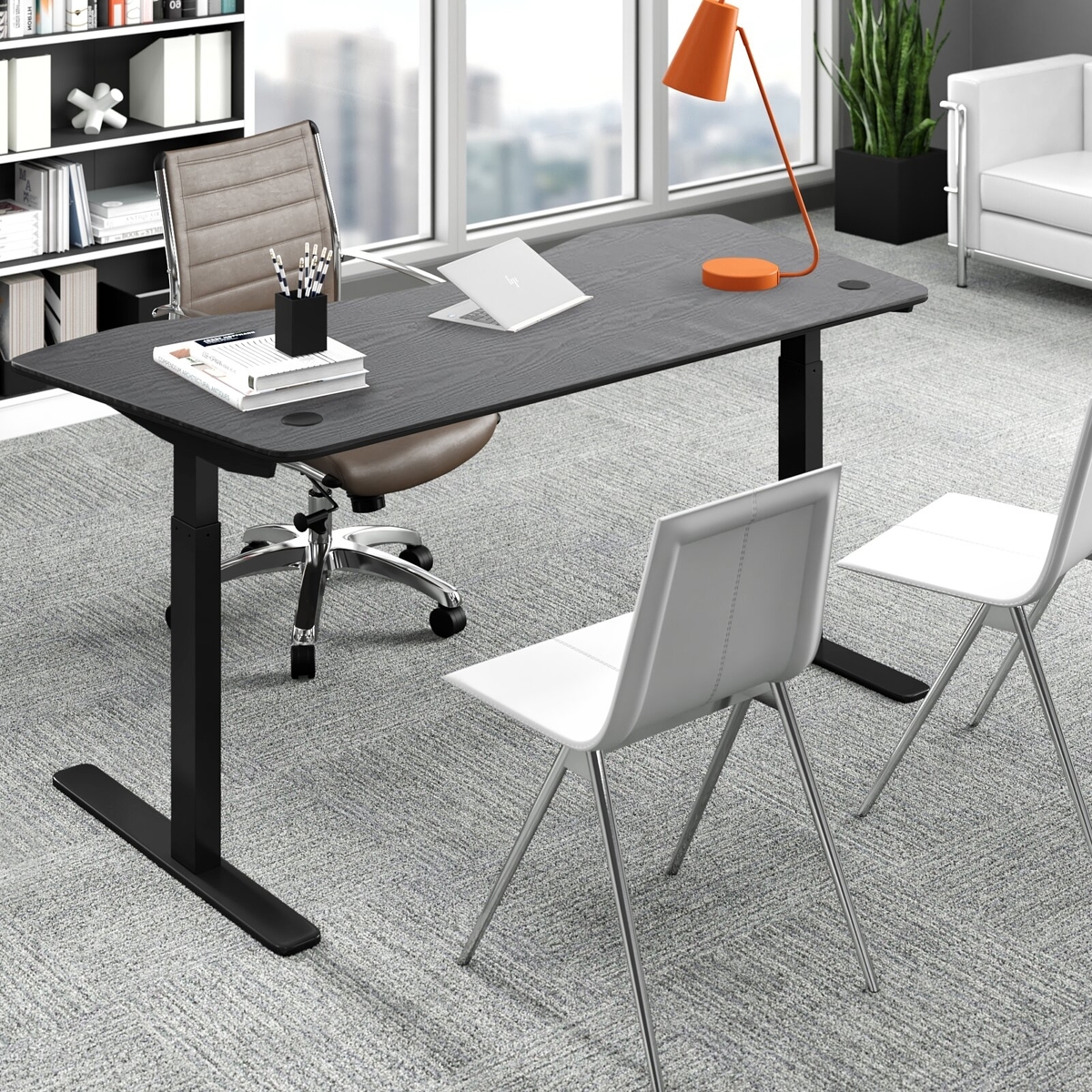 Hipso Adjustable Standing Desk - - 57 x 29